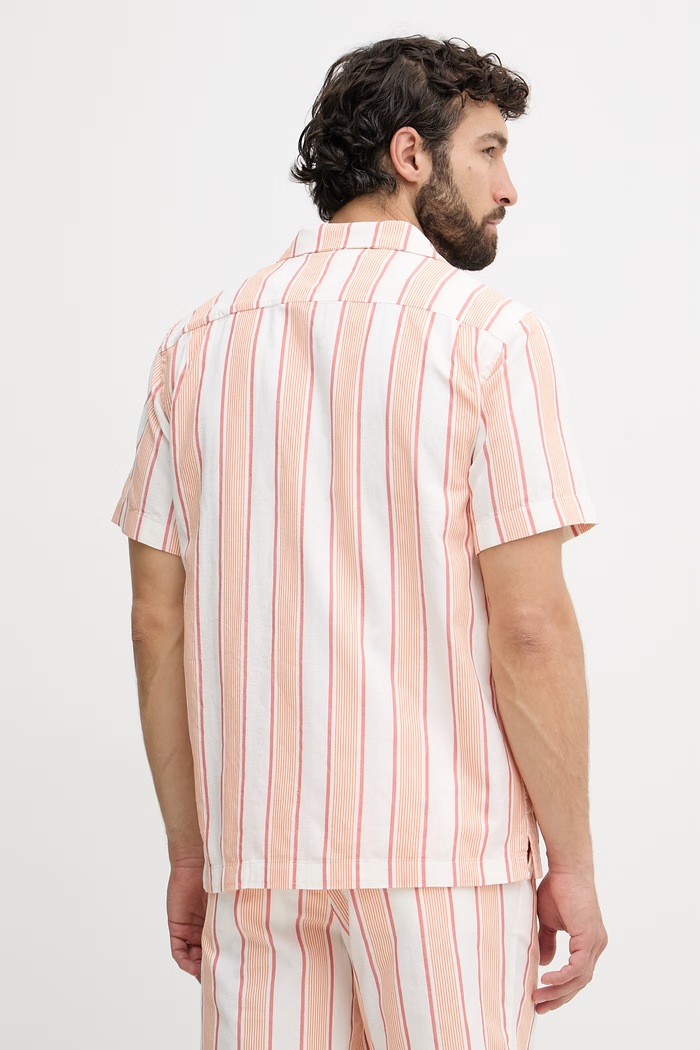 Oblečenie Tommy Hilfiger košeľa pánska bavlnená SUMMER MW0MW42984 oranžová
