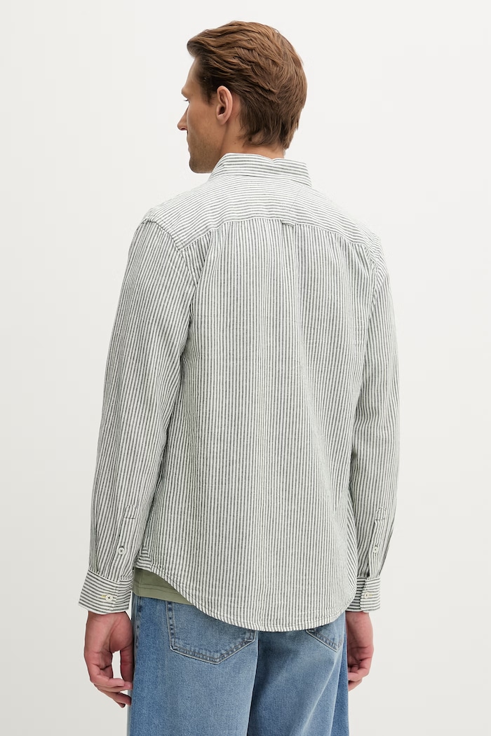Îmbrăcăminte Tommy Jeans cămașă pentru bărbați, cu in DM0DM22755 verde
