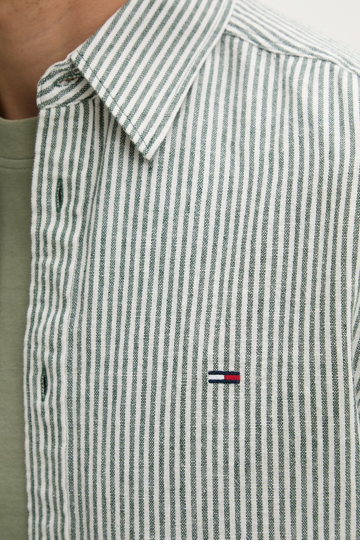 Tommy Jeans cămașă pentru bărbați, cu in DM0DM22755 verde