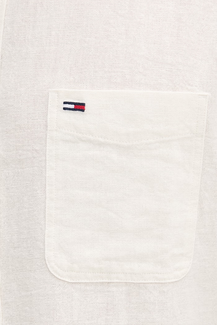 Tommy Jeans srajca moška z lanom DM0DM22756 bež