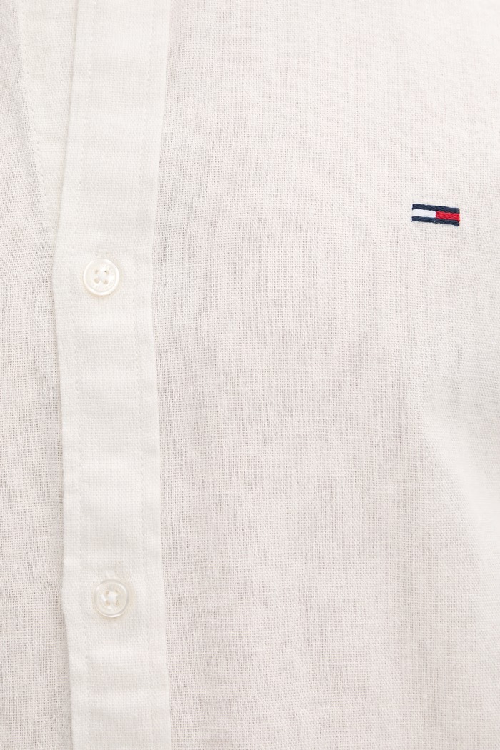 Tommy Jeans košeľa pánska s ľanom DM0DM22761 béžová