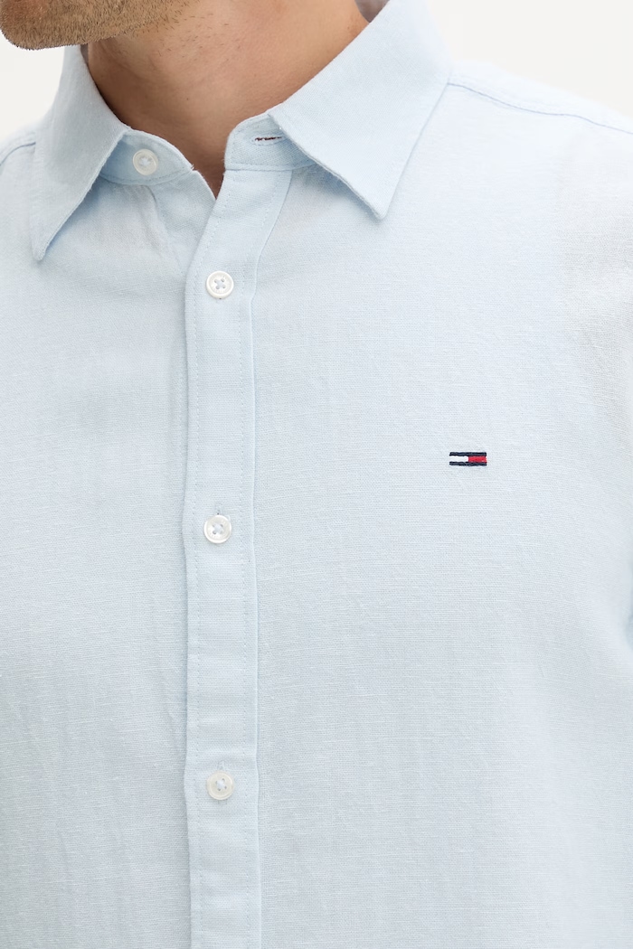 Tommy Jeans cămașă pentru bărbați, cu in DM0DM22761 albastru