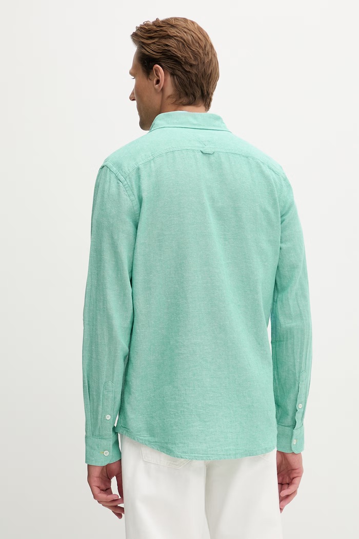Îmbrăcăminte Tommy Jeans cămașă pentru bărbați, cu in DM0DM22761 verde