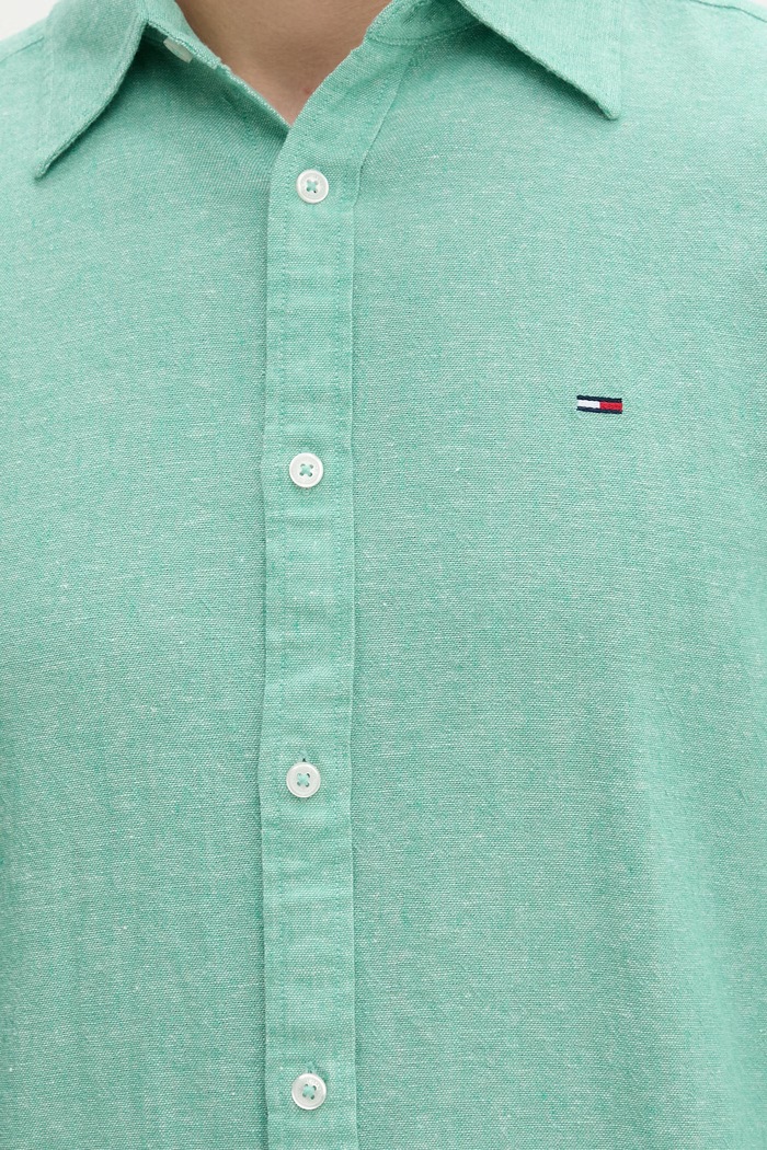 Tommy Jeans cămașă pentru bărbați, cu in DM0DM22761 verde