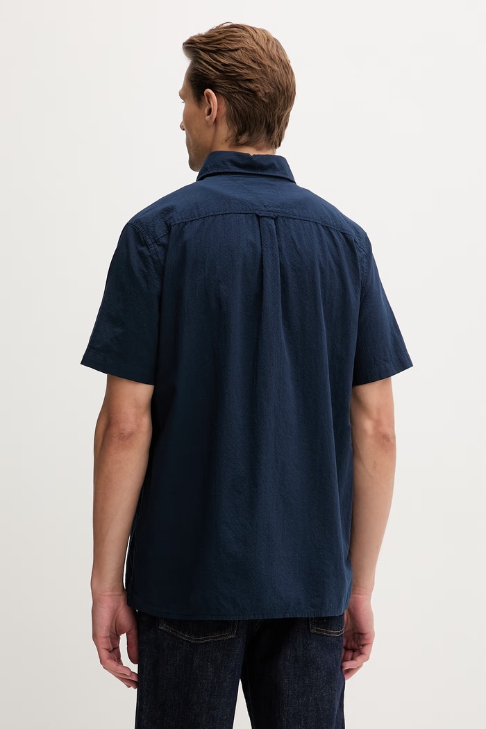 Odzież Tommy Jeans koszula męska bawełniana z elastanem DM0DM22786 granatowy