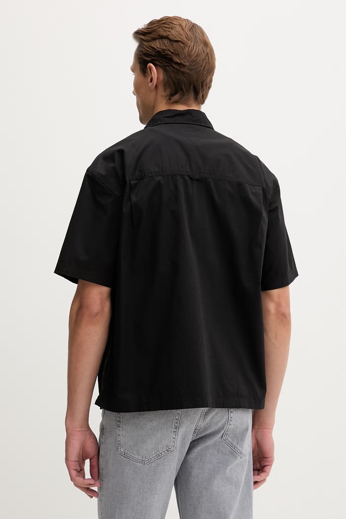 Îmbrăcăminte Tommy Jeans cămașă pentru bărbați, din bumbac DM0DM22816 negru
