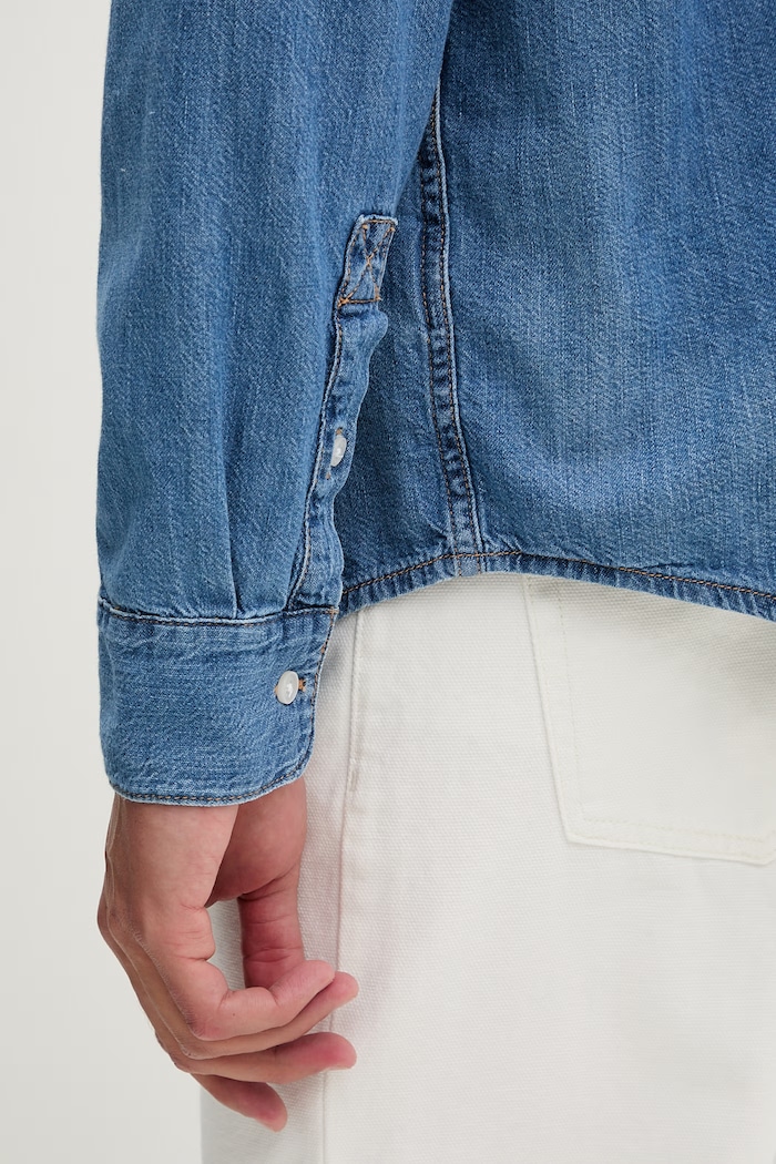 Tommy Jeans cămașă pentru bărbați, din denim DM0DM23028 albastru