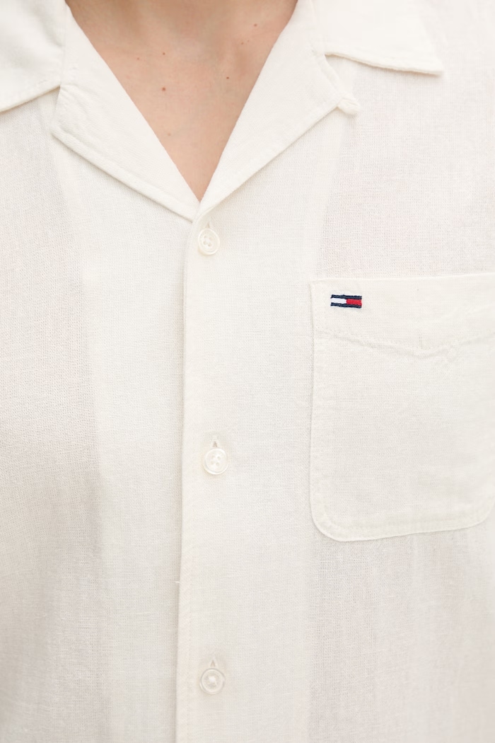 Tommy Jeans cămașă pentru bărbați, cu in DM0DM23058 bej
