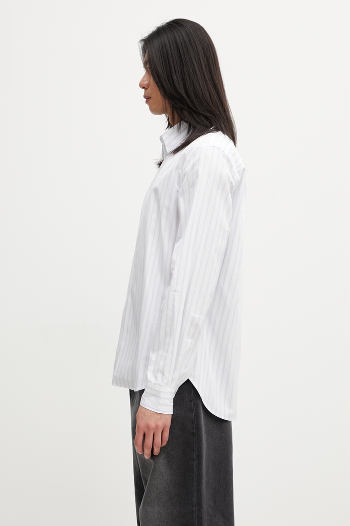 Maison Kitsuné koszula bawełniana męska QM00423WC5090 biały SS26