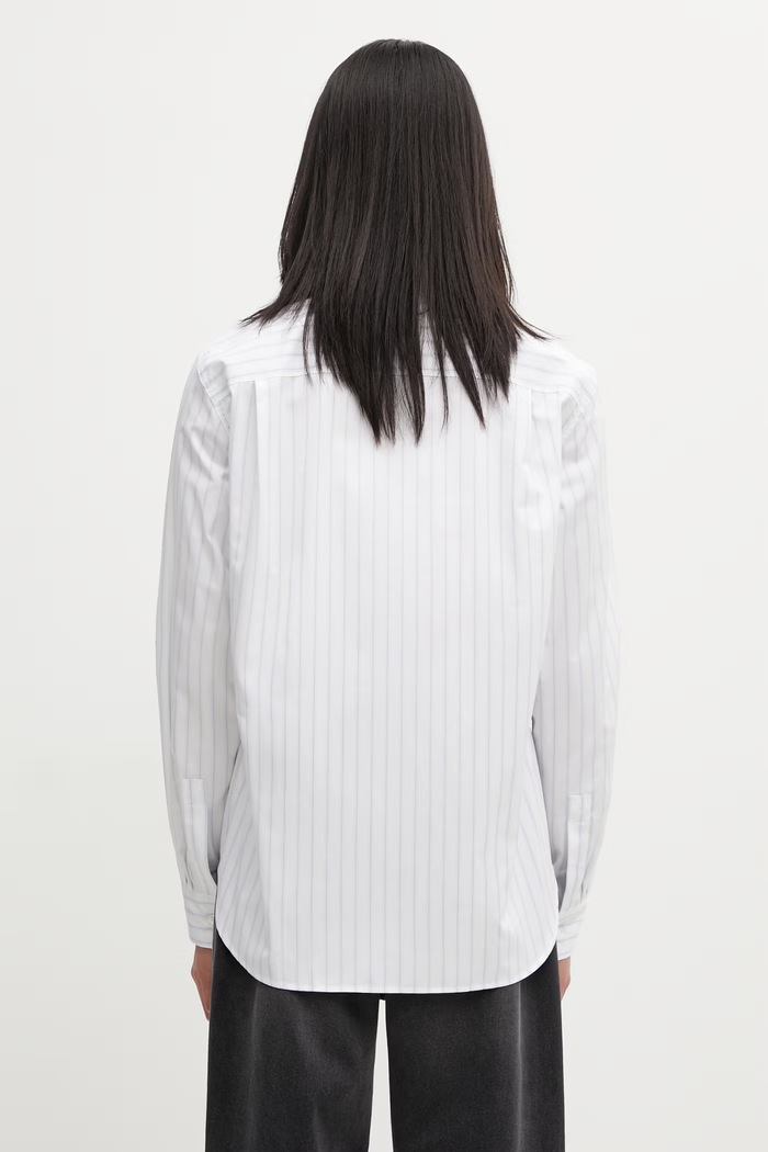 Odzież Maison Kitsuné koszula bawełniana męska QM00423WC5090 biały