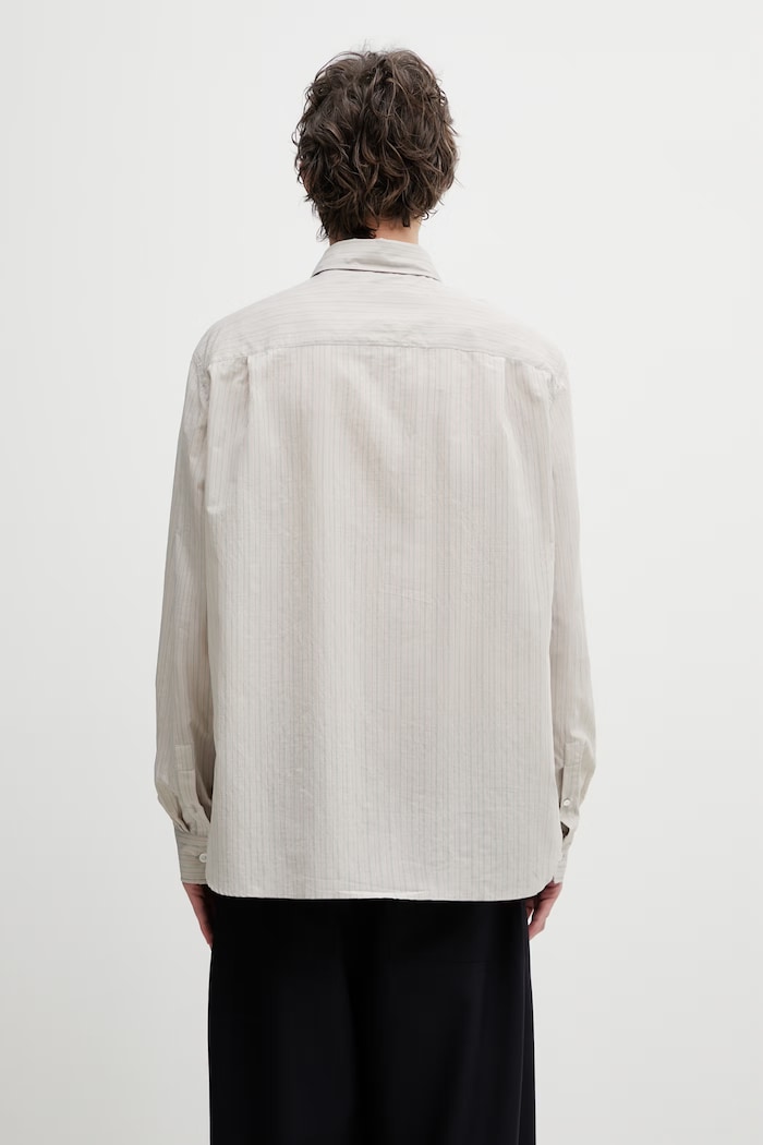 Clothing Maison Kitsuné Handwriting shirt men's QM00424WC5092 beige