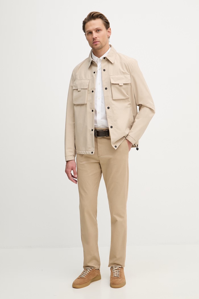 Lacoste košile pánská bavlněná CH2316 bílá SS26