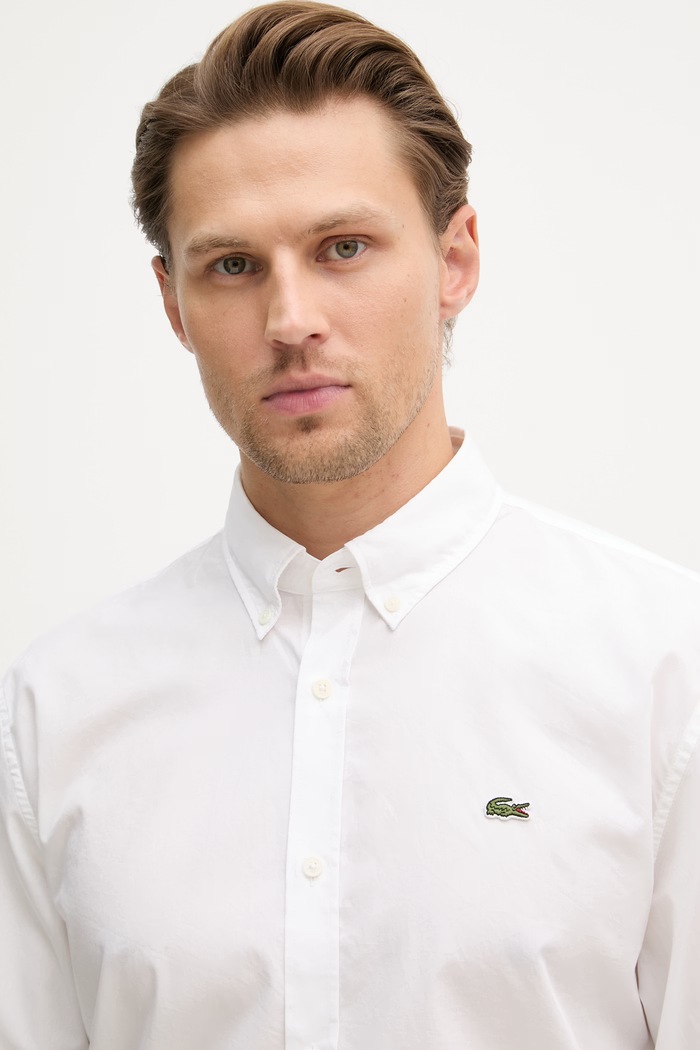 Lacoste košile pánská bavlněná bílá CH2316