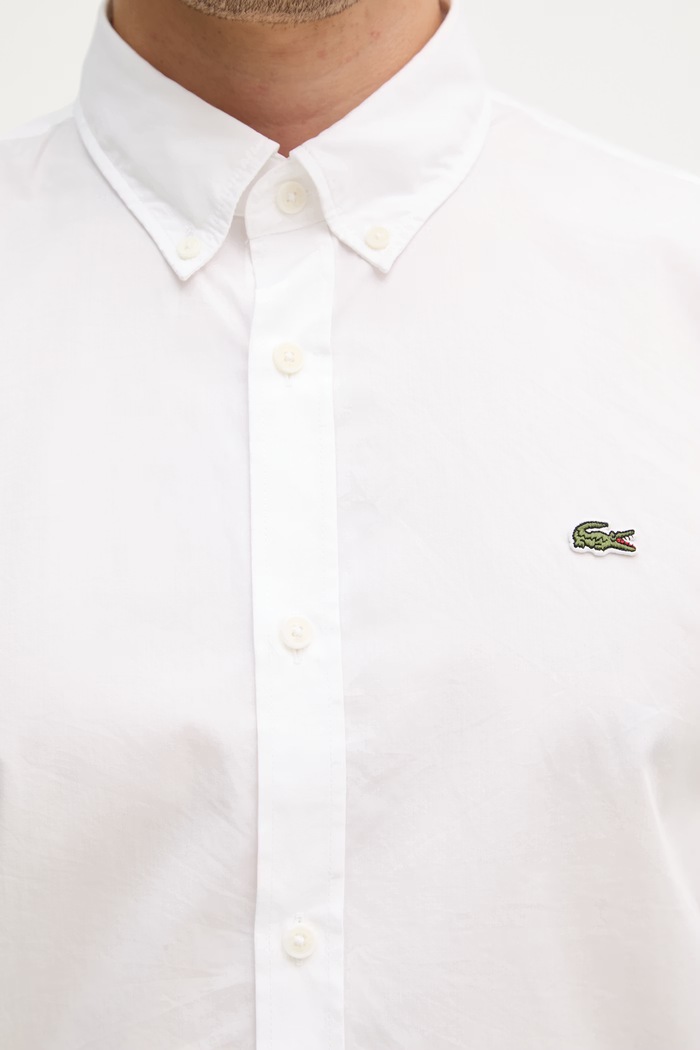 Lacoste košile pánská bavlněná CH2316 bílá