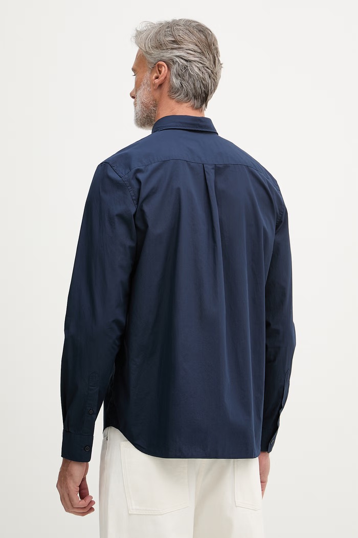Îmbrăcăminte Lacoste cămașă pentru bărbați, din bumbac CH2316 bleumarin