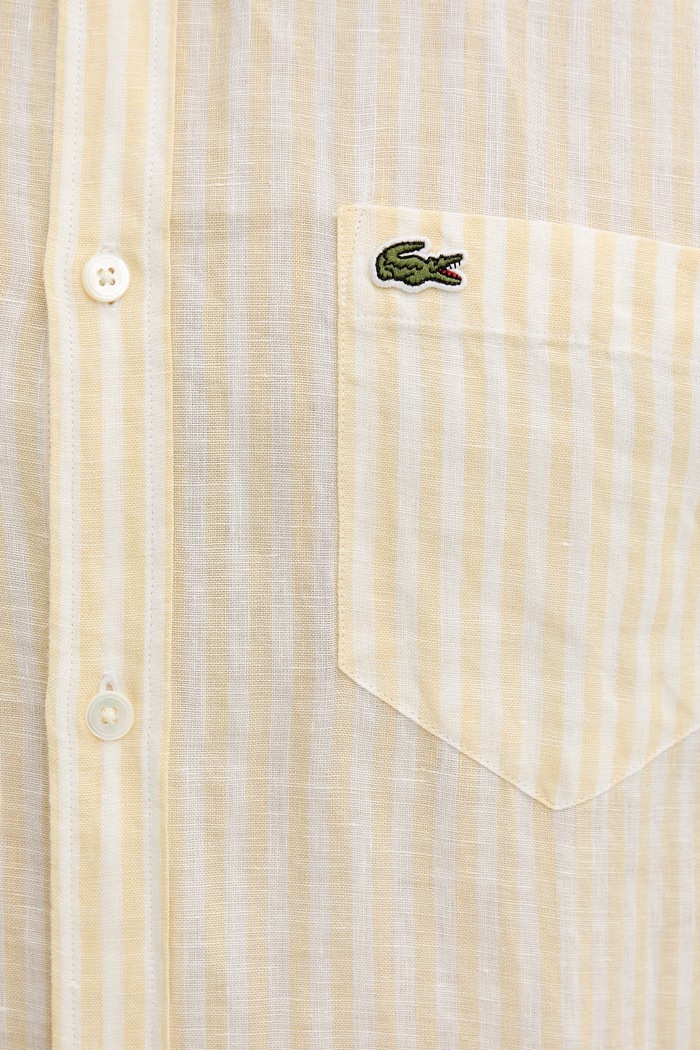 Lacoste koszula męska lniana CH8061 żółty