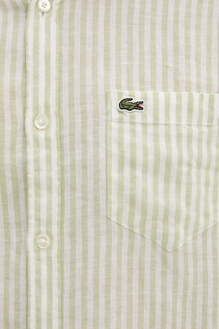 Lacoste Košeľa pánska ľanová CH8061 zelená