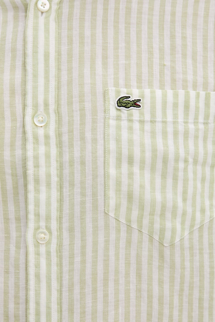 Lacoste Košeľa pánska ľanová CH8061 zelená