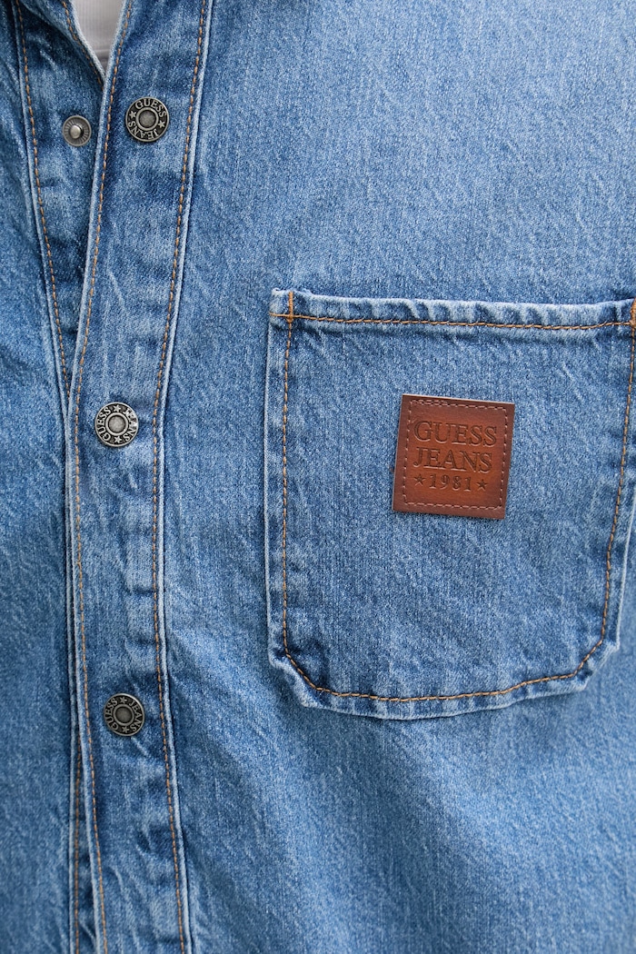 Guess Jeans srajca moška denim M6GH51.D5M5V modra