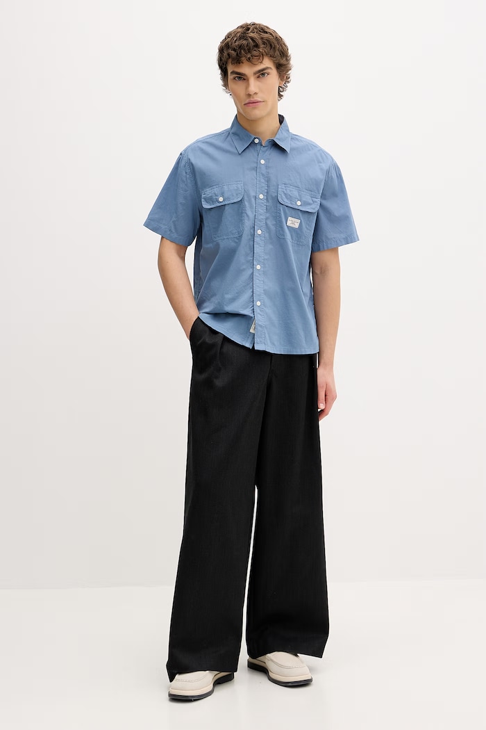 Guess Jeans srajca moška bombažna M6GH61.WN861 modra SS26