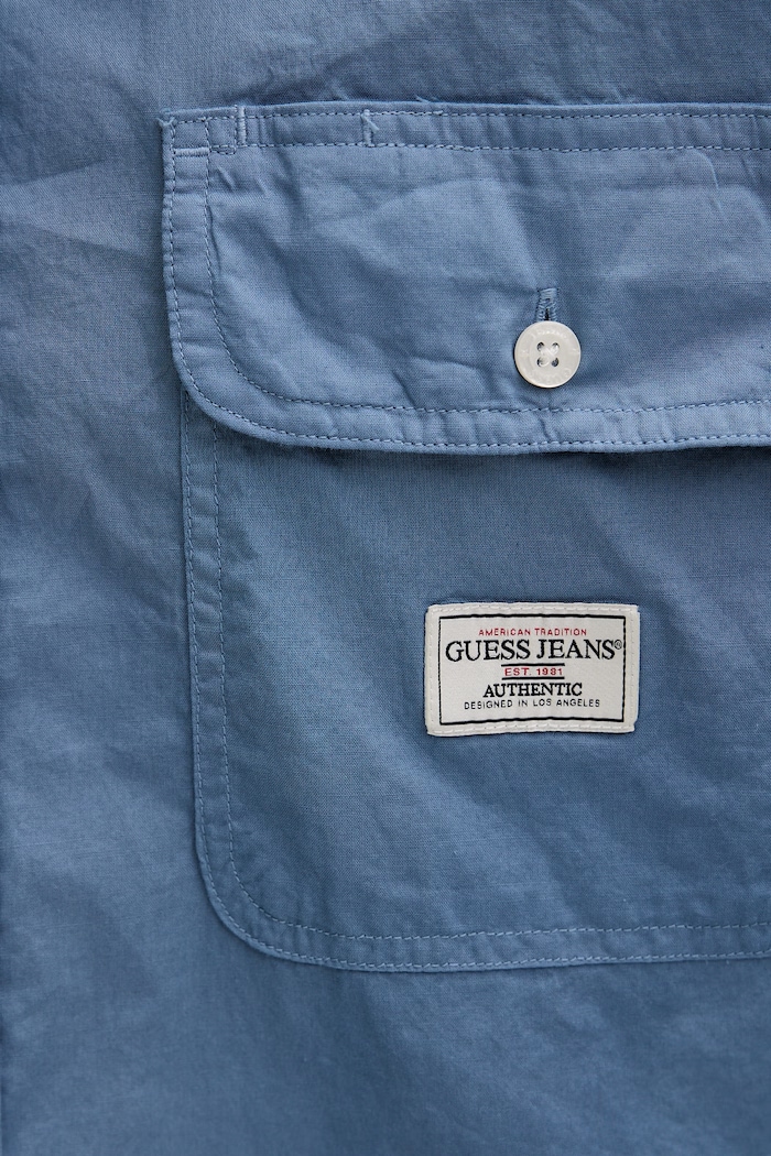 Guess Jeans srajca moška bombažna M6GH61.WN861 modra