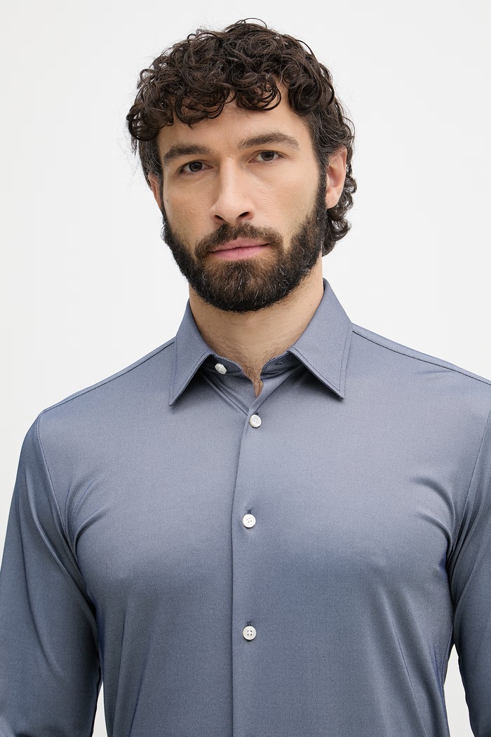 BOSS košeľa pánska ROAN tmavomodrá 50560631