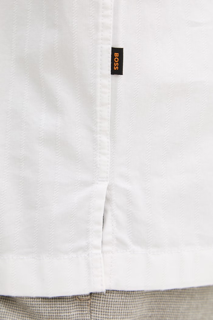 BOSS Orange košeľa pánska bavlnená 50559321 béžová