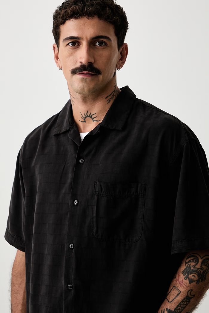 Vans koszula męska z lyocellu czarny VN000TA4BLK1