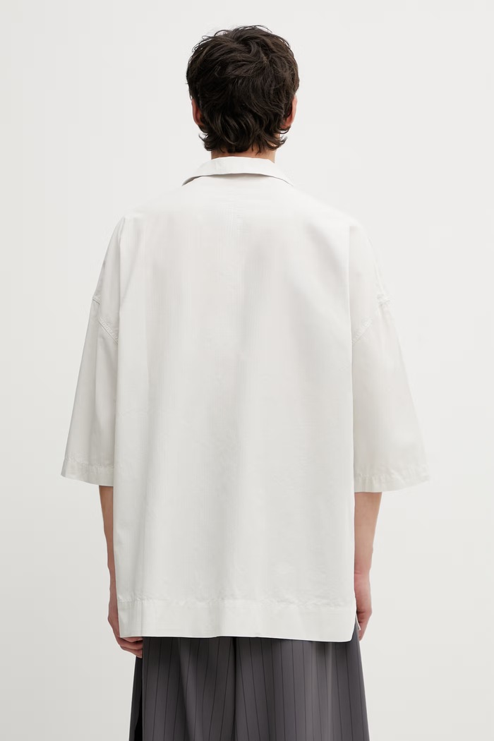 Odzież Rick Owens DRKSHDW Magnum Tommy koszula safari bawełniana męska DU01F4290.CR beżowy