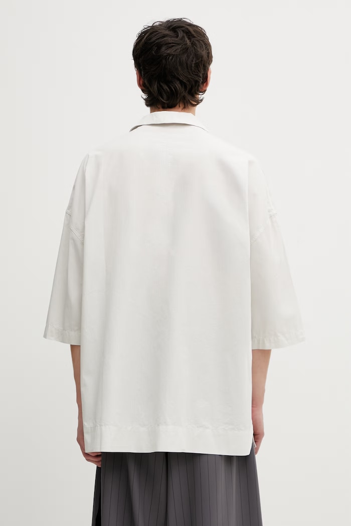 Odzież Rick Owens DRKSHDW Magnum Tommy koszula safari bawełniana męska DU01F4290.CR beżowy