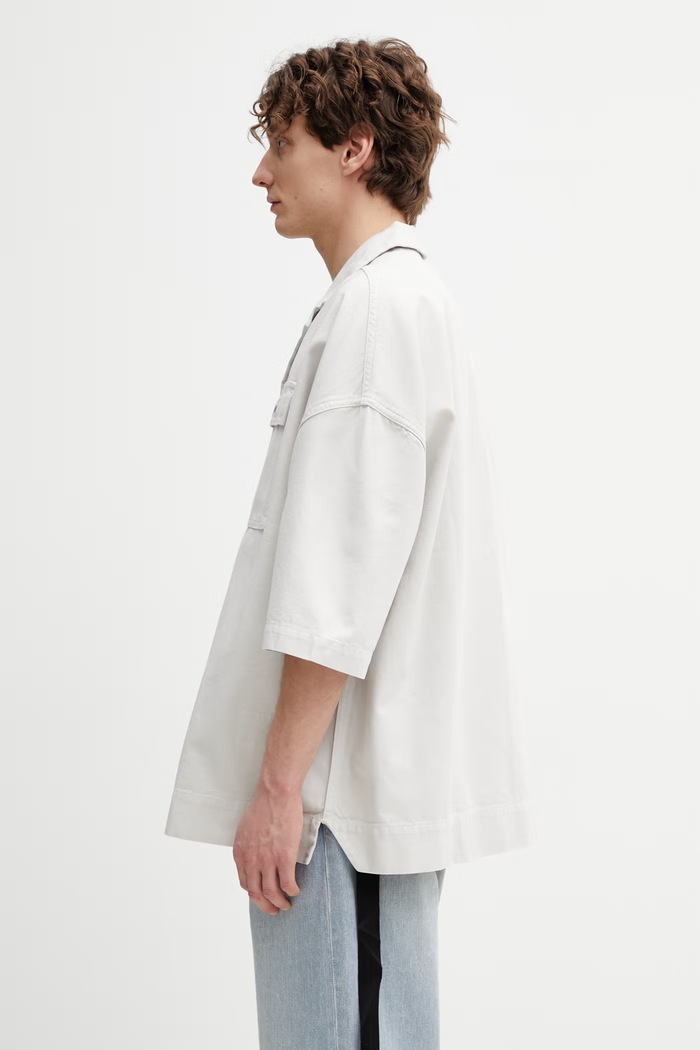 Rick Owens DRKSHDW Magnum Tommy πουκάμισο βαμβακερό ανδρικό DU01F4290.CVS μπεζ SS26
