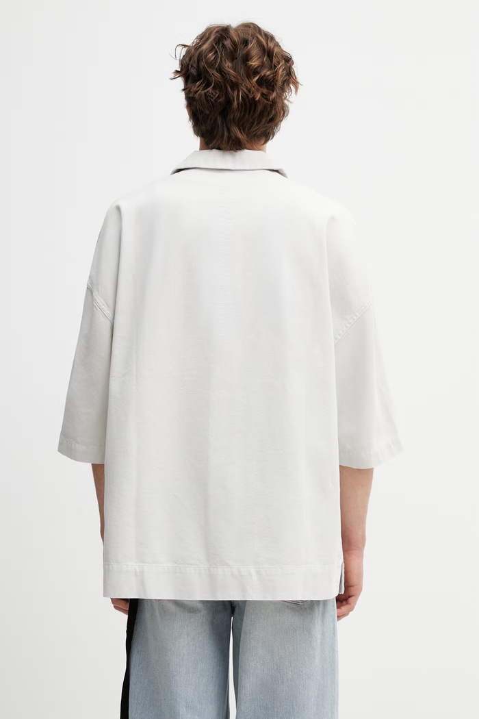 Ρούχα Rick Owens DRKSHDW Magnum Tommy πουκάμισο βαμβακερό ανδρικό DU01F4290.CVS μπεζ