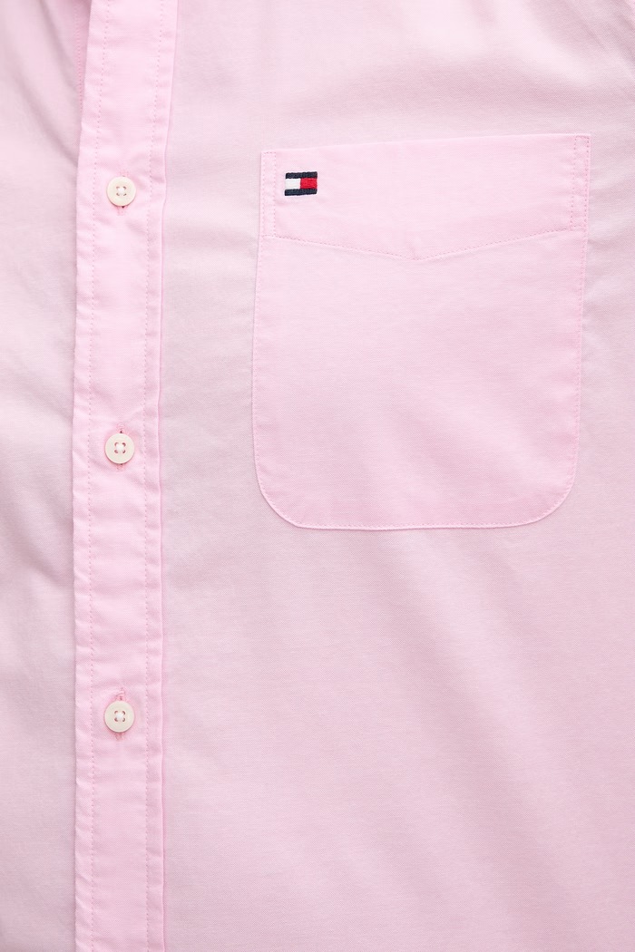 Tommy Hilfiger košeľa pánska s bavlnou MW0MW42287 ružová