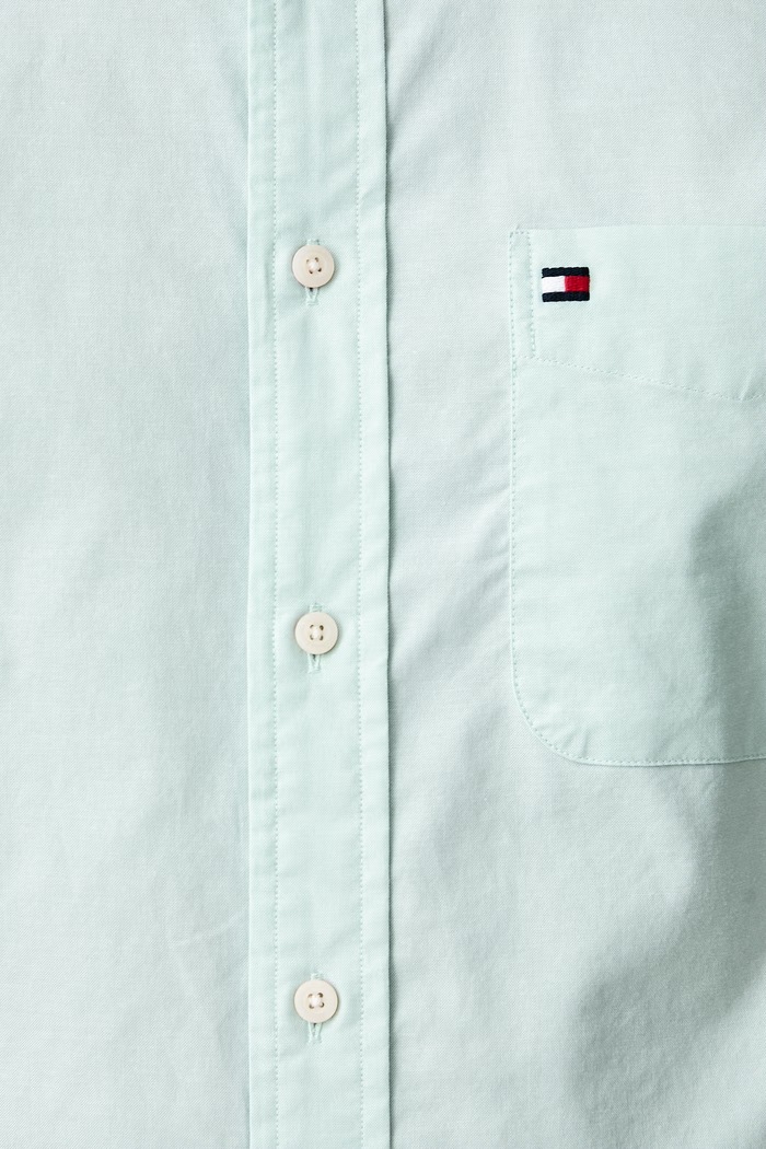 Πουκάμισο ανδρικό με βαμβάκι Tommy Hilfiger τιρκουάζ MW0MW42287