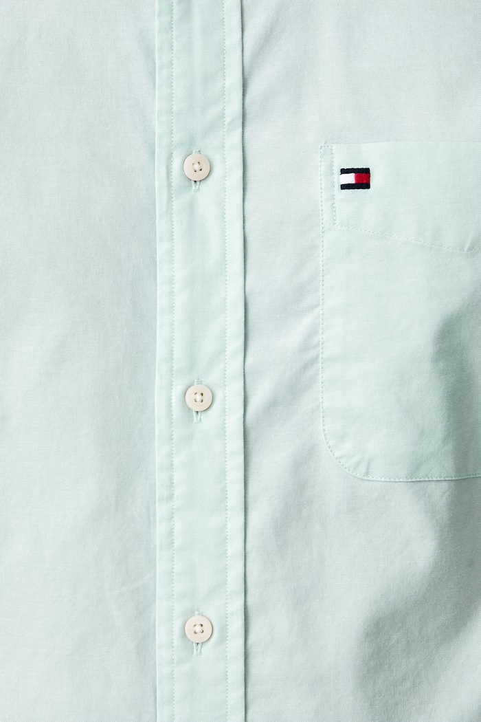 Πουκάμισο ανδρικό με βαμβάκι Tommy Hilfiger τιρκουάζ MW0MW42287