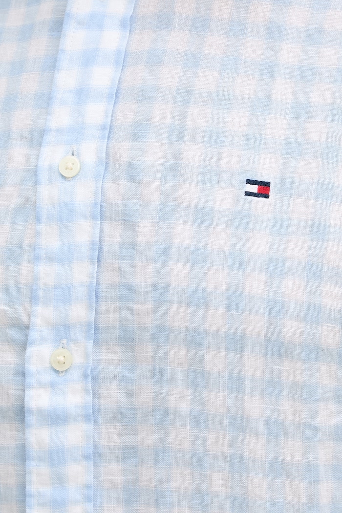 Tommy Hilfiger koszula męska lniana MW0MW42401 niebieski