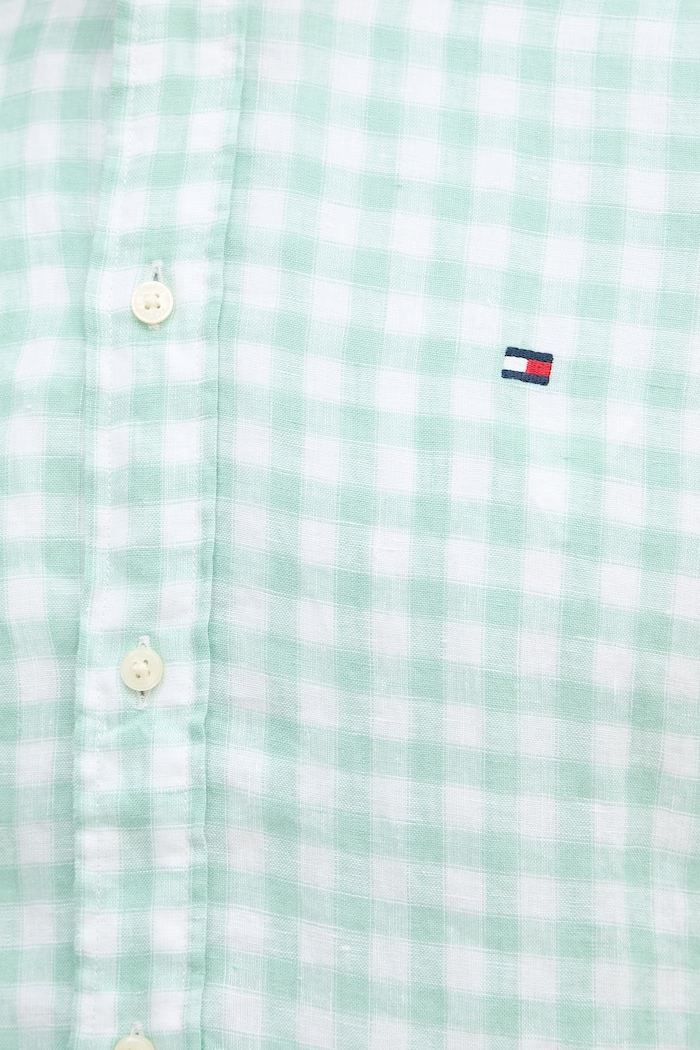Tommy Hilfiger koszula męska lniana MW0MW42401 zielony
