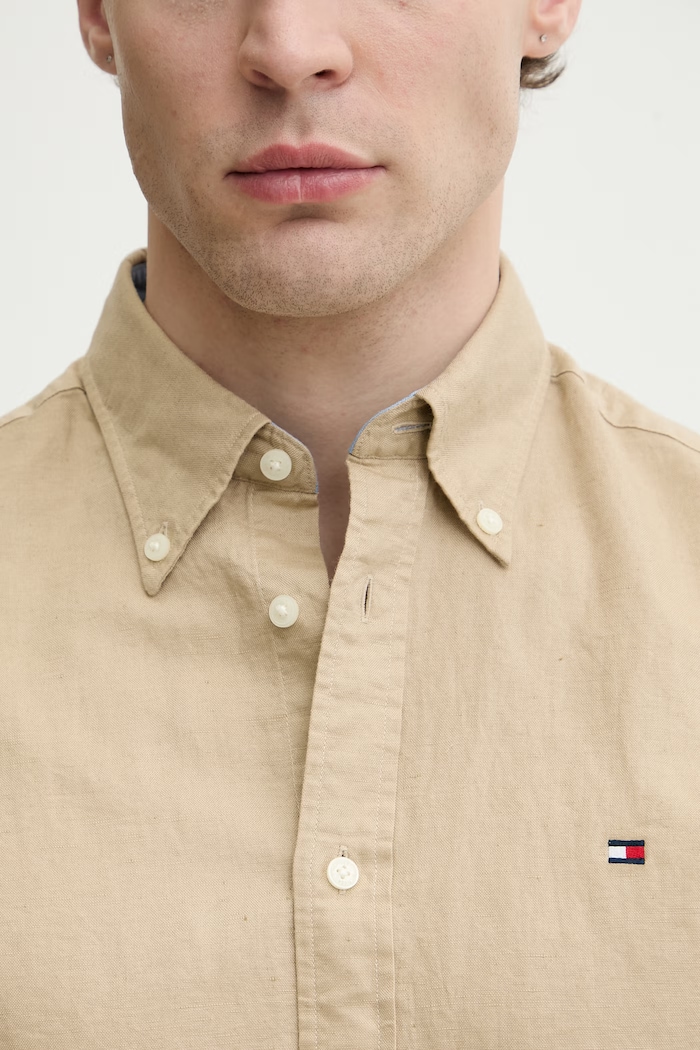 Tommy Hilfiger cămașă pentru bărbați, cu in MW0MW42450 bej