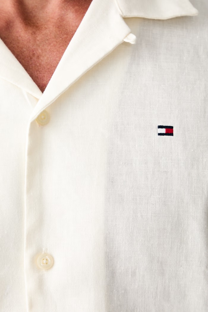 Tommy Hilfiger košulja za muškarce s lanom MW0MW43090 bež
