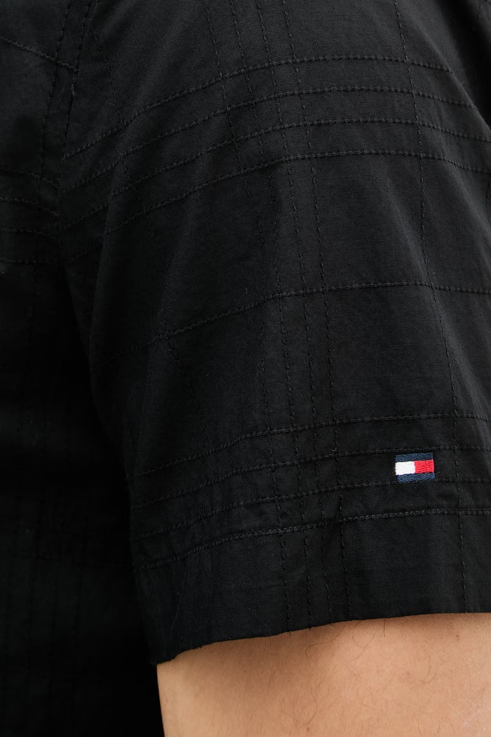 Tommy Hilfiger риза дамска от памук MW0MW42522 черен