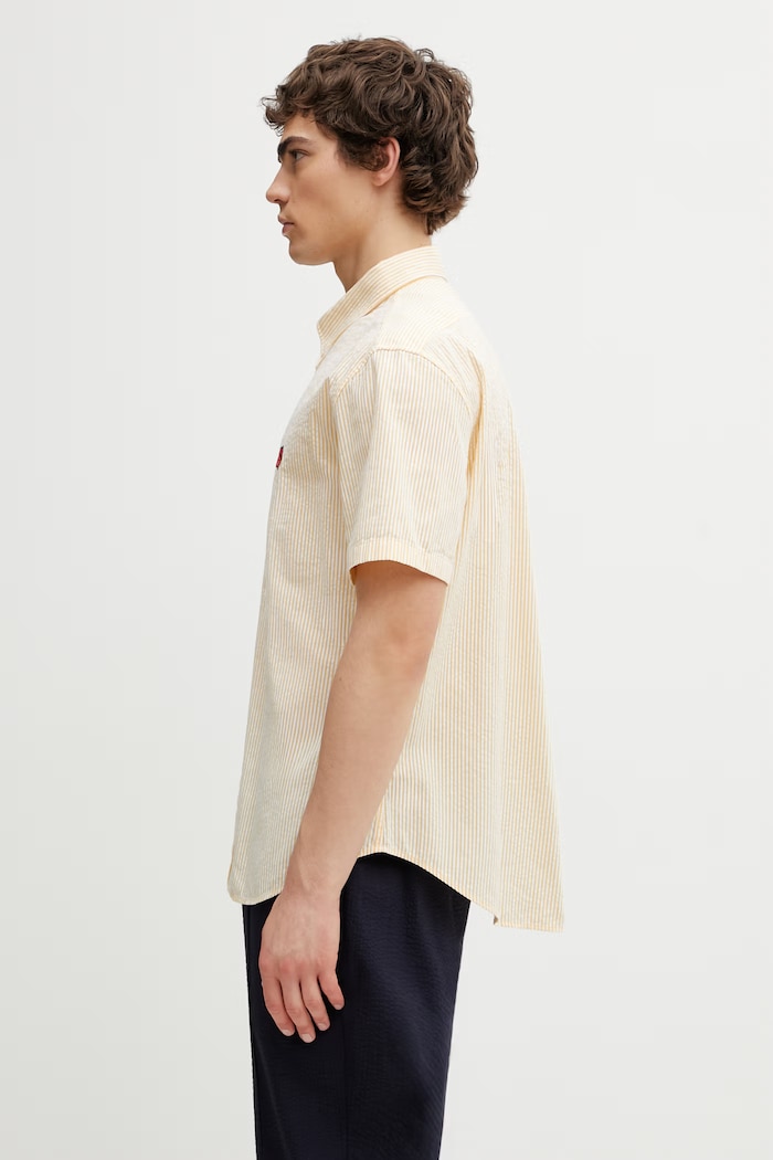 Kenzo Shirt SC πουκάμισο βαμβακερό ανδρικό FG55CH1099KB κίτρινο SS26