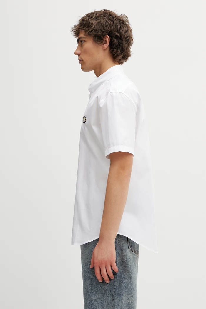 Kenzo Shirt SC koszula bawełniana męska FG55CH1099LI biały SS26