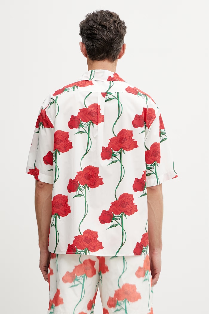 Odzież Kenzo Shirt SC koszula bawełniana męska FG55CH1359O2 biały