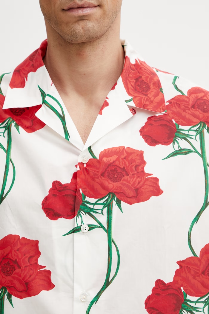 Kenzo Shirt SC koszula bawełniana męska biały FG55CH1359O2