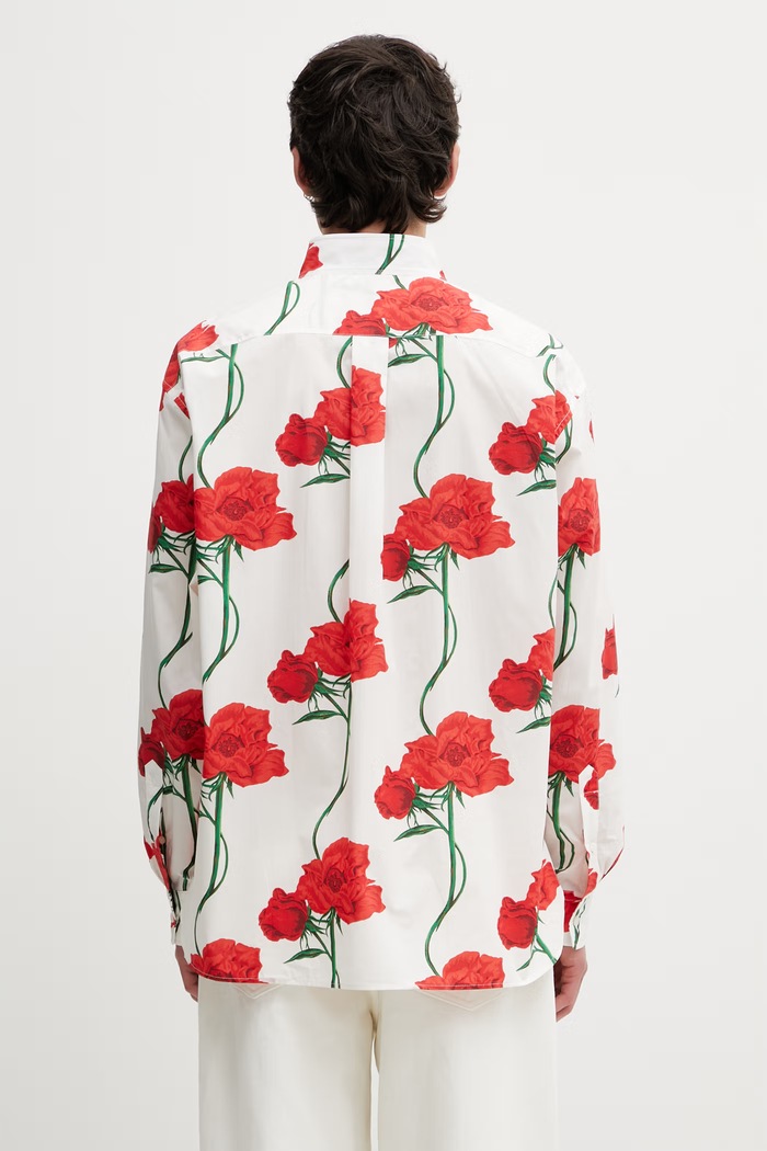 Одяг Kenzo Shirt LS сорочка бавовняна чоловіча FG55CH4249O2 бежевий