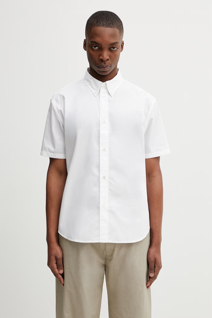 Хлопковая рубашка Kenzo Shirt SC гладкий белый FG55UC1099LG