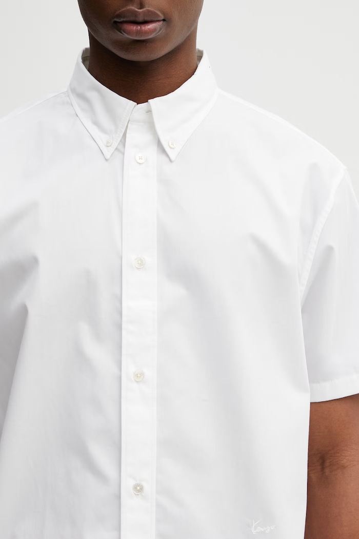 Хлопковая рубашка Kenzo Shirt SC белый FG55UC1099LG