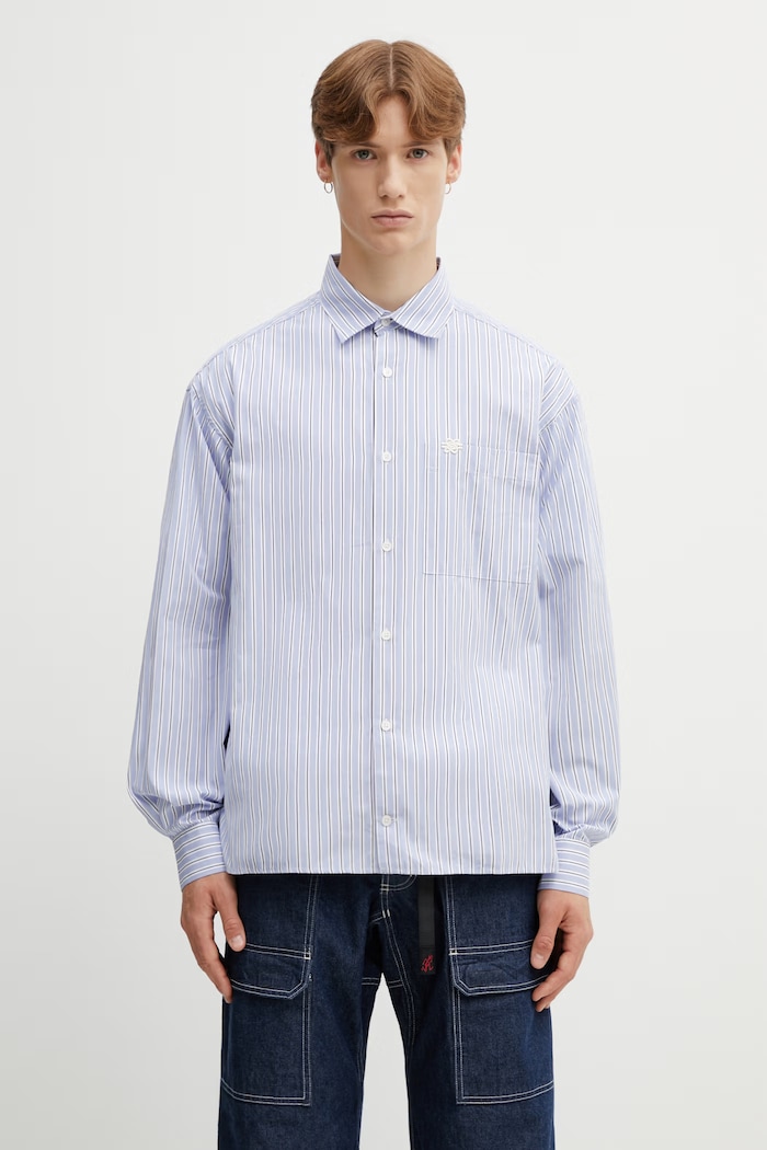 Filling Pieces férfi pamut ing Pinstripe kék 412621501293.294