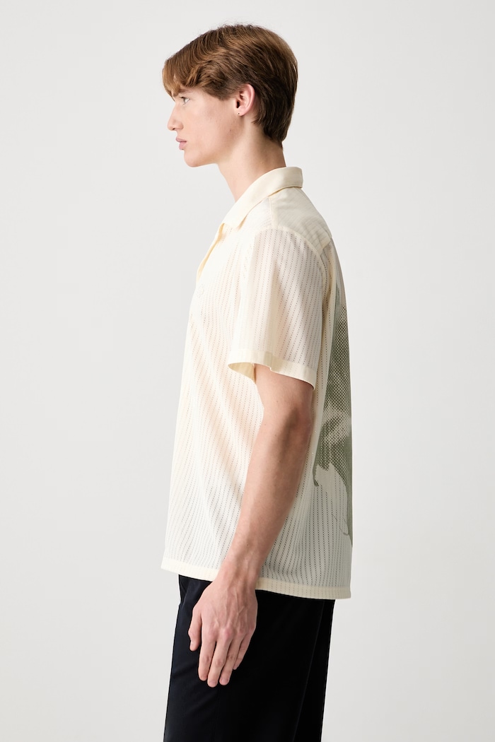 Filling Pieces Mesh мъжка риза 412655501178.214 бежов SS26