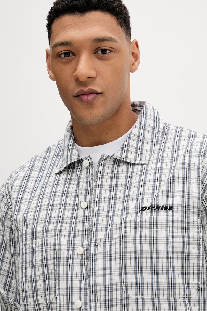 Dickies cămașă din bumbac albastru DK0A885CC481